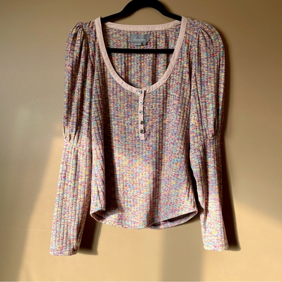 Anthropologie Long Puff Sleeve Scoop Neck Size Small - Picture 2 of 15
